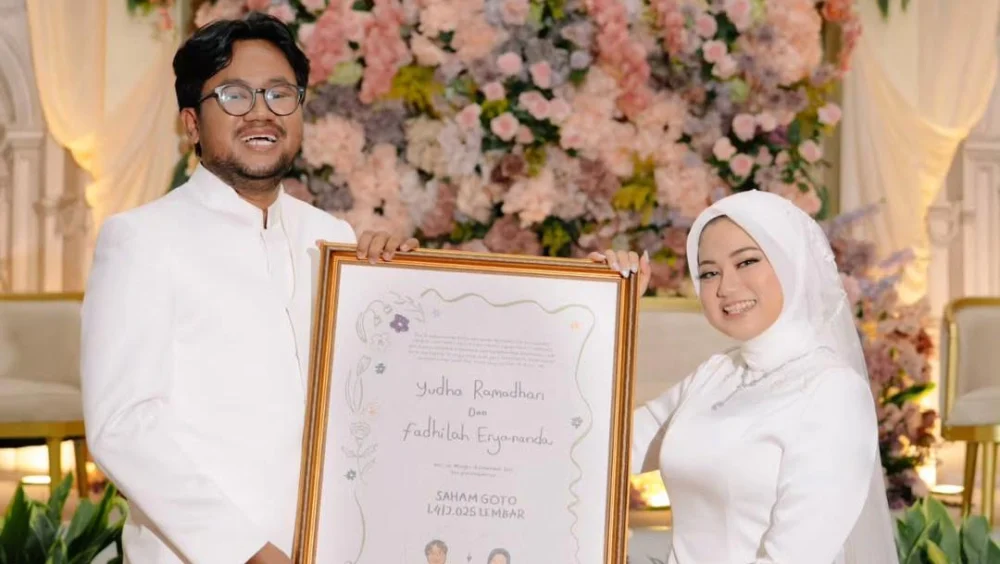 Yudha Keling Berikan Mahar Unik 1.412.025 Saham GOTO untuk Fadhilah Eryananda, Simbol Pertumbuhan dan Kebersamaan yang Mendalam