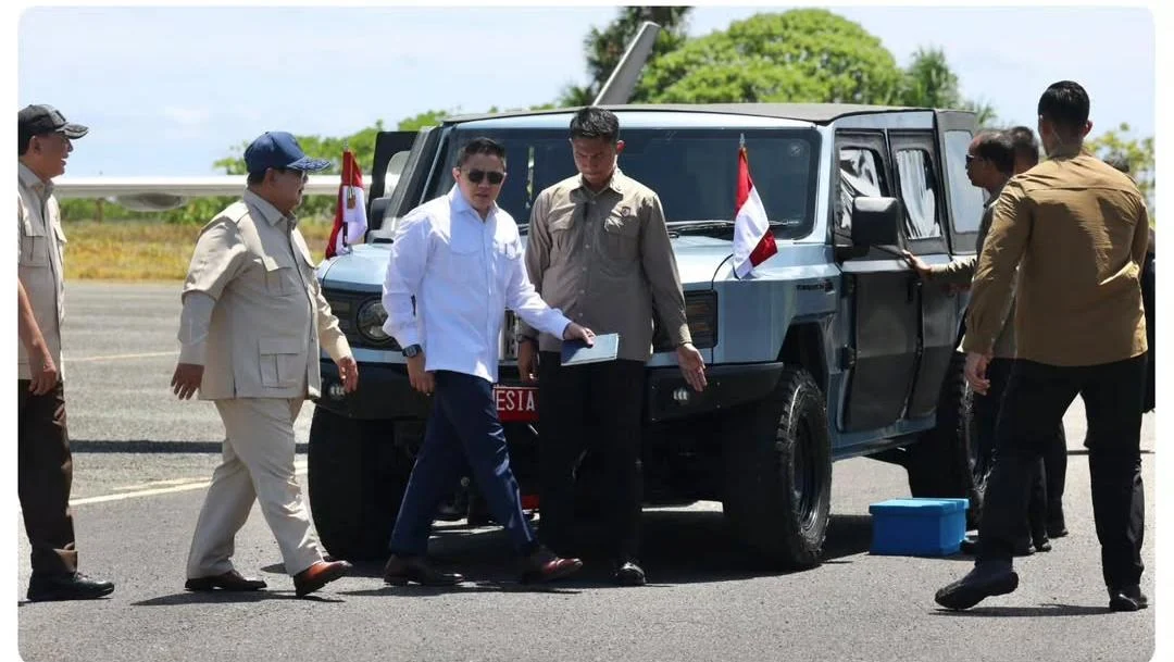 Bukan Maung Putih, Prabowo Naik Mobil Garang Ini di Pulau Terluar RI