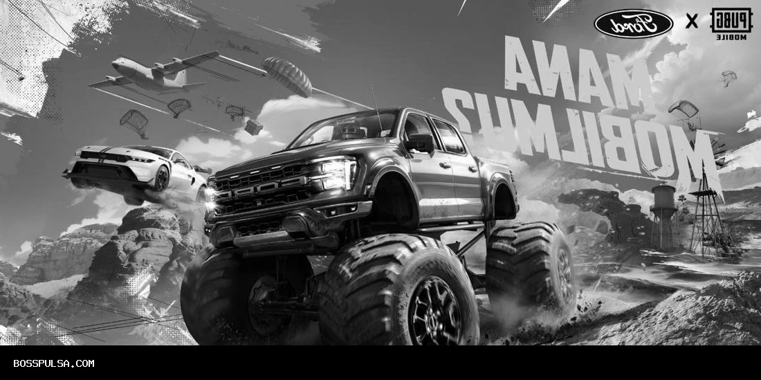 Kolaborasi PUBG Mobile x Ford Hadirkan Supercar Mustang dan Truk Raptor R