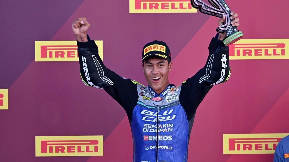 El Dablek Taklukan Eropa, Aldi Satya Mahendra Raih Podium Ketiga di WorldSSP Misano Italia