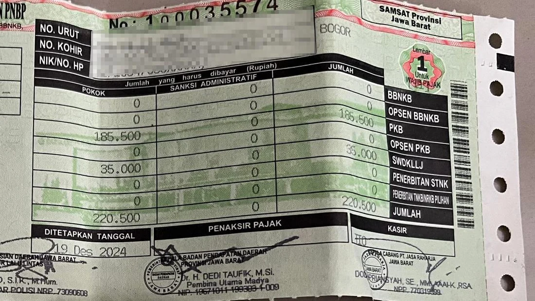 Perpanjang STNK Tahunan Bisa Dicicil, Begini Syaratnya
