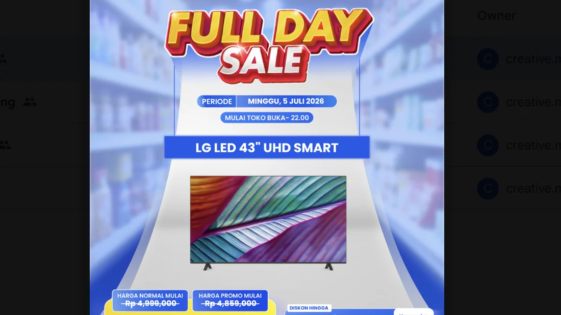 LG LED 43 UHD Smart TV Banting Harga, Nonton Piala Dunia Makin Puas