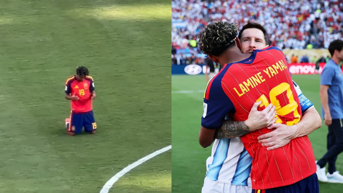 Yamal Berdoa dan Peluk Messi Usai Kalahkan Argentina Getarkan Dunia